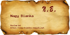 Nagy Bianka névjegykártya