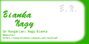 bianka nagy business card